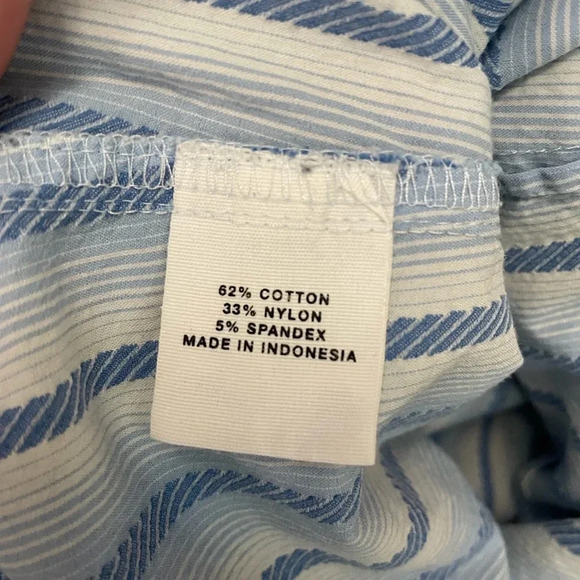 Express Blue Striped Button Down Shirt - Picture 5 of 6